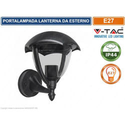 V-tac - VT-730 portalampada da giardino wall light da muro per lampadine E27 - sku 7046