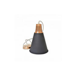 V-tac - Lampadario led Moderno in Metallo Satinato con Portalampada E27 (Max 60W) Colore Nero Opaco con Attacco Rame sku 3700