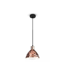 V-tac - VT-8300 Lampadario portalampada 1MT E27 moderno in metallo cromato a specchio oro rosa Ф300mm - sku 3710