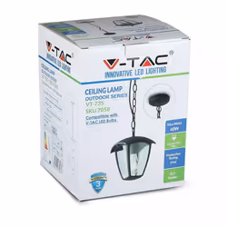 Lampada da giardino a soffitto ip44 nero