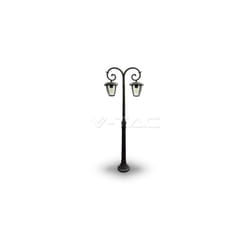 Lampione led con Portalampada E27 (Max 260W) Colore Nero h: 141cm IP44 - V-tac