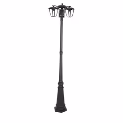 Sku7063 vt-740 - lampada giardino 3xe27 1990mm ip44 nero