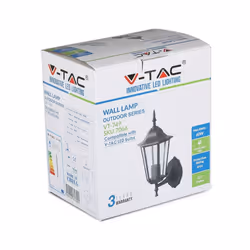 Lampada murale E27 Matt Black Up
