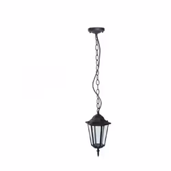 Portalampada pendenta da giardino stile lanterna, per lampade LED con attacco 1*E27 (max. 60W) dotata di struttura in allumin ...
