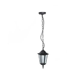 V-tac - VT-752 Portalampada lanterna pendente con attacco a soffitto in alluminio nero per lampadina 1E27 IP44 - sku 7072