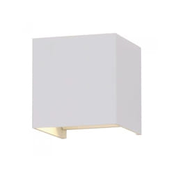 V-TAC Applique UP/DOWN Lampada LED da Muro Quadrata Doppio LED COB 6W 110LM/W Colore Bianco Satinato Fascio Luminoso Regolabile 3000K IP65