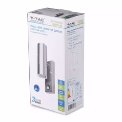 Wal Fitting GU10 con sensore in acciaio per il corpo a 2 vie IP44