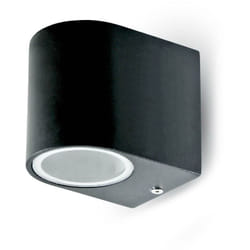 Faretto portafaretto da muro GU10 alluminio rotondo nero 1 uscita GU10 v-tac