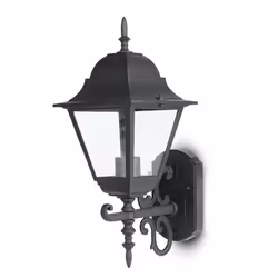 Lampada da parete grande Matt Black Up