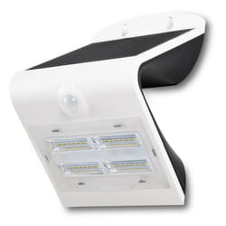V-tac - VT-768 Lampada da Muro led 3W Bianca o Nera con Pannello Solare e Sensore Crepuscolare e Movimento -sku 7523- sku 7528 Bianco - Bianco Caldo