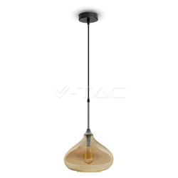 Lampadario con portalampada moderno ambra vetro trasparente 280MM