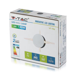 4w LED Wall Light Bianco bianco Round 4000K IP65