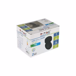 Lampada applique a led 7w a muro Wall Light Black Body Body 3000K IP65