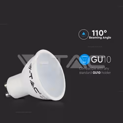 V-TAC VT-2107 lampada LED Bianco 6400 K 6 W GU10 F - Vista aggiuntiva 5