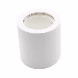 Portafaretto da soffitto (montaggio superficiale) rotondo in gesso verniciabile per lampade GU10/ GU5.3/MR16 senza vetrino, a ...