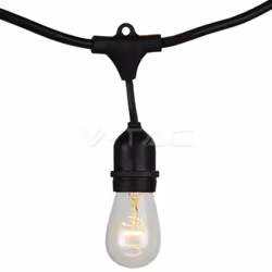 CATENARIA 15MT NERA 15 LAMPADINE Attacco: E27 Serie: corde Tipo Lampadina non compresa: Esse sono adatte a contenere lampade  ...