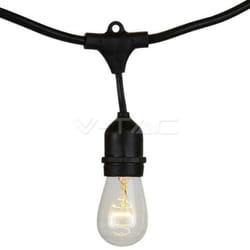 V-tac - catenaria 15mt nera 15 lampadine attacco e27 vt-713 3673