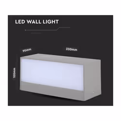 V-TAC VT-8057 Illuminazione da parete da esterno Lampadina/e non sostituibile/i 12 W G