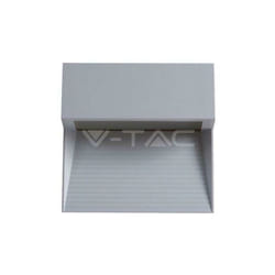 V-tac - 3W faretto incasso led luce scale corpo griggio quadrato bianco caldo 3000K - Luce calda
