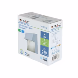 Faretti Segnapasso Led 3W da incasso per esterno Grey chiaro corpo quadrata IP65 4000K