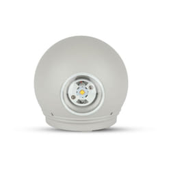 Luce faretto da muro a led da esterno giardino 6W LED Muro grigio chiaro corpo rotondo IP65 3000K