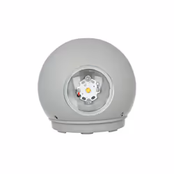 Applique Lampada LED da Muro Palla Sferica 6W 4000K Carcassa Grigia Doppio Fascio Luminoso IP65 SKU-8306 - Vista aggiuntiva 4