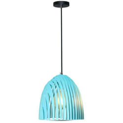 V-tac - VT-7255-B Lampadario a campana Prismatica led in Metallo Portalampada E27 (Max 60W) blu
