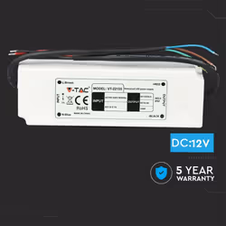 V-TAC Alimentatore in Plastica 150W 12V 12,5A Colore Bianco IP67 (5 Anni di Garanzia) - Vista aggiuntiva 4