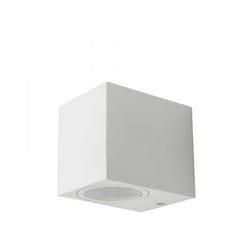 V-tac - VT-7651 7539 Portafaretto led da Muro Quadrato GU10 (Max 35W) Colore Bianco IP44