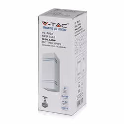 Faretto da esterno Fiting a parete Square White Body 2way IP44