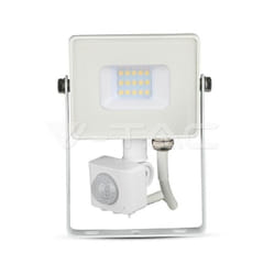 V-tac - Faro led Chip Samsung 10W con Sensore di Movimento e Crepuscolare e Interruttore Manuale Bianco Caldo