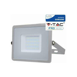 Proiettore a led grigio da 30W chip samsung 6400K - 456 - V-tac