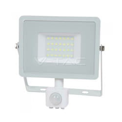 V-tac - 30W led proiettore con sensore samsung chip cut-off funzione corpo bianco 3000K - Luce calda
