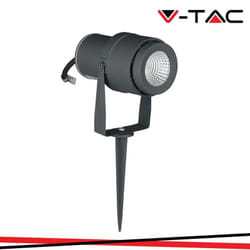 V-tac - VT-857 faretto led cob da giardino 12W con picchetto colore grigio - sku 7550 / 7551 / 7552 - Colore Luce: Verde