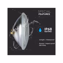 Lampada Faro Led PAR56 8W 12V Per Piscina IP68 Bianco Freddo 6400K Pool Light Sommergibile SKU-7555