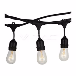 Catenaria 5 metri nera 10 lampadine Attacco: E27Tipo Lampadina: Esse sono adatte a contenere lampade E27 : A60 / A67 / ST-64  ...