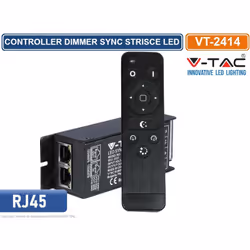 Controller per Strisce LED monocolore V-Tac VT-2414 con telecomando e connessione RJ45. Grazie a questo controller dimmer, è  ...