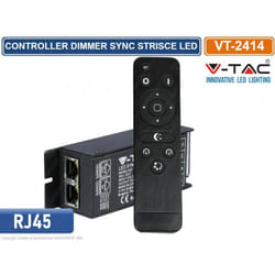 V-tac - VT-2414 controller dimmer sync connesione RJ45 per strisce led con telecomando - sku 3337