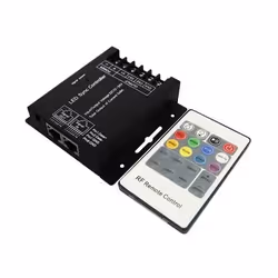 Controller per strisce LED RGB con telecomando e sistema di connessione RJ45 con tecnologia SYNC. Grazie all'utilizzo di ques ...