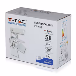 Faro faretto led 33W con binario TRACKLIGHTLIGHT SAMSUNG CHIP WHITE BODY 5000K