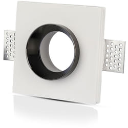 V-TAC VT-866 portafaretto incasso scomparsa quadrato gesso con bordo metallo cromato 1xGU10-GU5.3 - SKU 3149