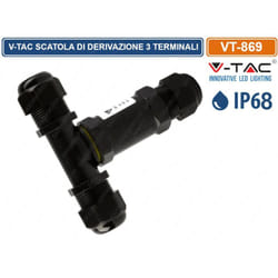 VT-869 scatola di derivazione impermeabile con 3 terminali IP68 sku - 5978 - V-tac