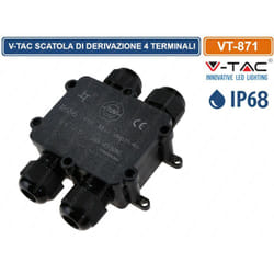 VT-871 scatola di derivazione impermeabile con 4 terminali IP68 - sku 5982 - V-tac