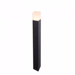 Lampione da giardino in alluminio 80X80X800M IP54 colore nero GU10