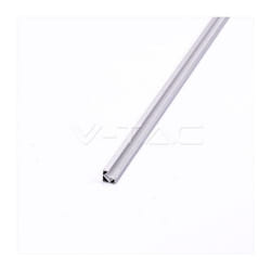 V-tac - Profilo in alluminio per strisce led, grigio, 2000x19x19mm, angolare, copertura satinata 3356 VT-8114