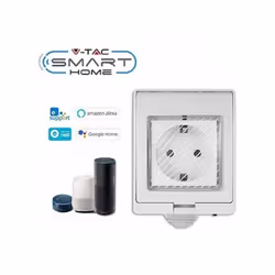 WIFI Socket IP55 Amazon Alexa & Google Home Compatible SKU: 8414 : VT: VT-5000 Caratteristiche del prodotto .Funziona con Ama ...