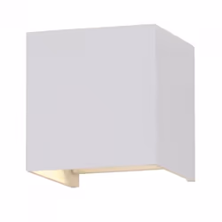 Lampada LED da Muro Quadrata Doppio LED COB 12W Colore Bianco Satinato Fascio Luminoso Regolabile 4000K IP65
