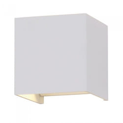 Lampada LED da Muro Quadrata Doppio LED COB 12W Colore Bianco Satinato Fascio Luminoso Regolabile 4000K IP65