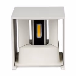 Lampada LED da Muro Quadrata Doppio LED COB 12W Colore Bianco Satinato Fascio Luminoso Regolabile 4000K IP65