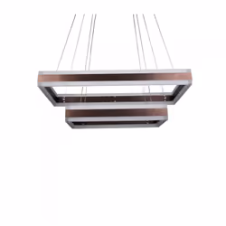 Lampada Led A Sospensione Rettangolare Colore Coffee Marrone Doppio Anello 600X300mm 400X200mm 3000K 100W Dimmerabile Triac D ...